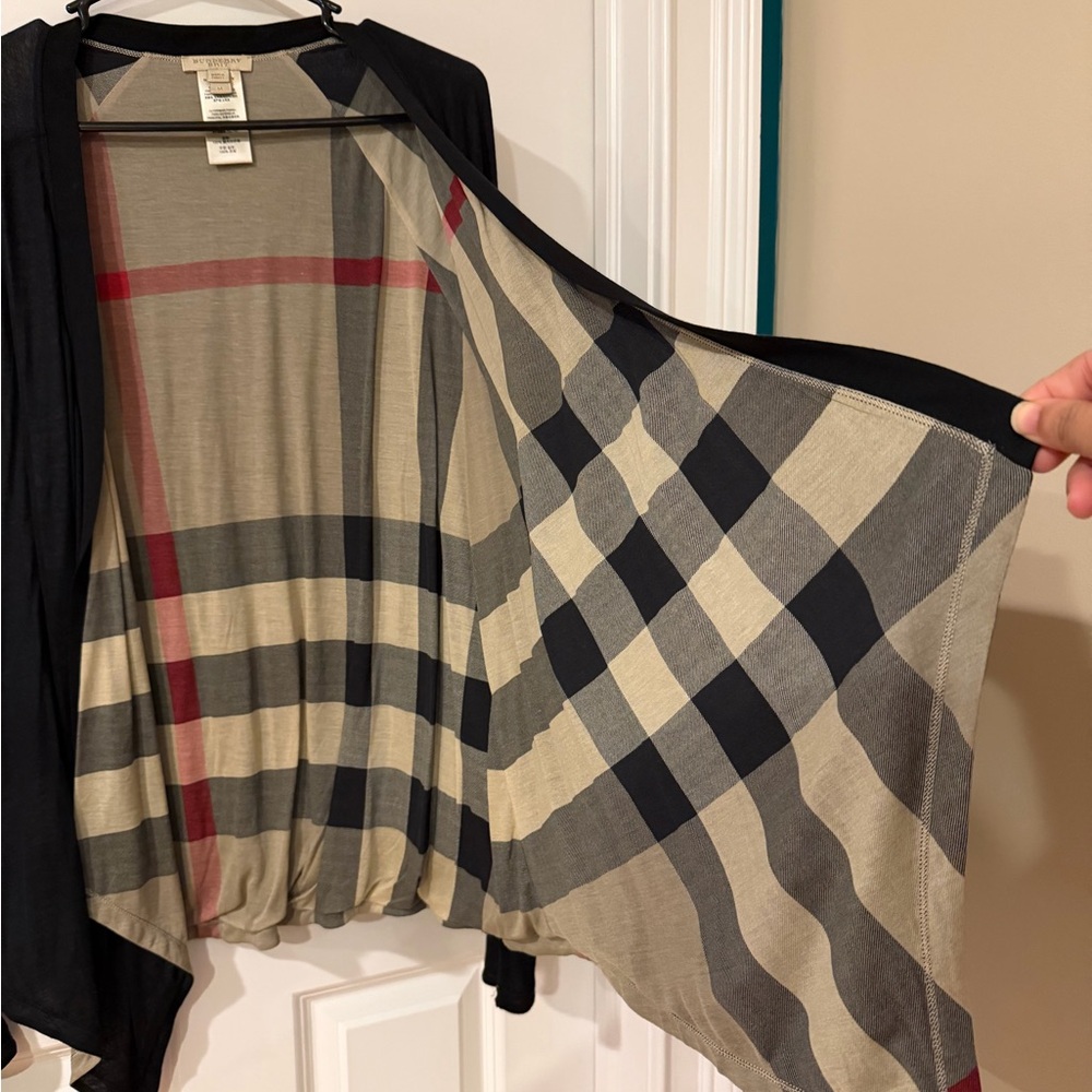 Burberry black & plaid cardigan - Picture 6 of 12